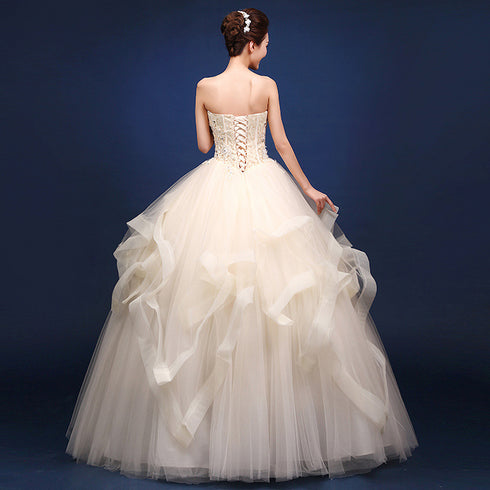 One-shoulder Wedding Dresses Are Neatly Repaired - ROUTINE FASHION