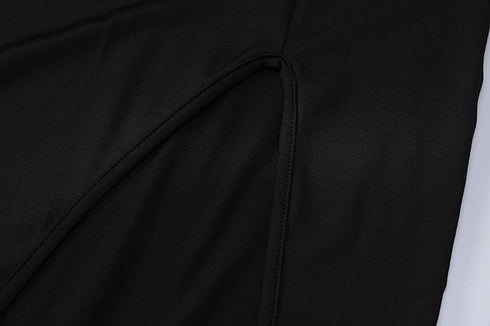 Women's Hang Neck Hollow Backless Small Undershirt And Slit Half-body Skirt Two-piece - ROUTINE FASHION