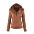 Women's Short Leather Pu Leather Jacket - ROUTINE FASHION