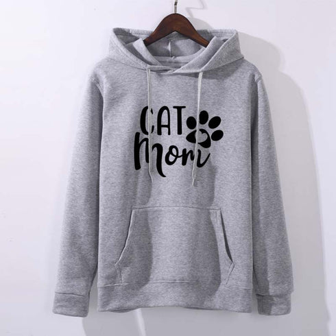 Women's Dog Mom Letter Print Hoodie - ROUTINE FASHION