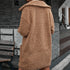 Single Breasted Bubble Fleece Jacket Loose Lapel Lamb Fleece Trench Coat - ROUTINE FASHION