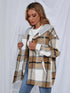 Women Cardigan Women's Plaid Woolen Coat - ROUTINE FASHION