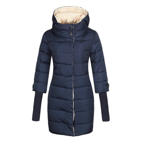 Winter Jacket Women Hooded Cotton Parka Long Coat Plus Size - ROUTINE FASHION