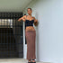 Women's Waist Tie Mermaid Maxi Skirt - ROUTINE FASHION