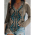 Top Ethnic Orientation Print Long Sleeve T-Shirt Women - ROUTINE FASHION