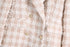 Lapel Long Sleeved Double Breasted Check Blazer Women - ROUTINE FASHION