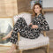 Loungewear Lapel Cardigan Long Sleeve Long Trouser Pyjama Set - ROUTINE FASHION
