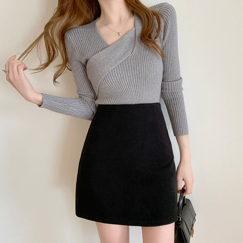 Stylish Underlay Knitted Dress For Women - ROUTINE FASHION