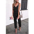 Women Solid Color Suspender Belt Jumpsuit - ROUTINE FASHION