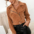 Corduroy Casual Side Zip Short Jacket Coat Top Women - ROUTINE FASHION