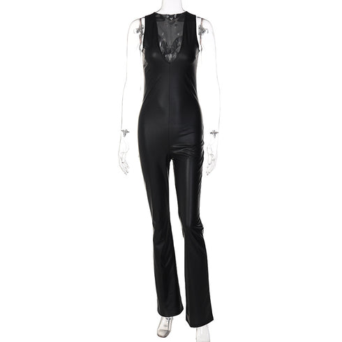 European And American Sleeveless Slim Jumpsuit Women - ROUTINE FASHION