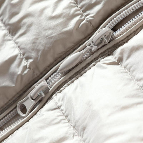 Hooded Down Vest Women's Sports Lightweight Mid-length Waistcoat Down Jacket - ROUTINE FASHION