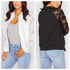 Women Bomber Jacket With Lace - ROUTINE FASHION