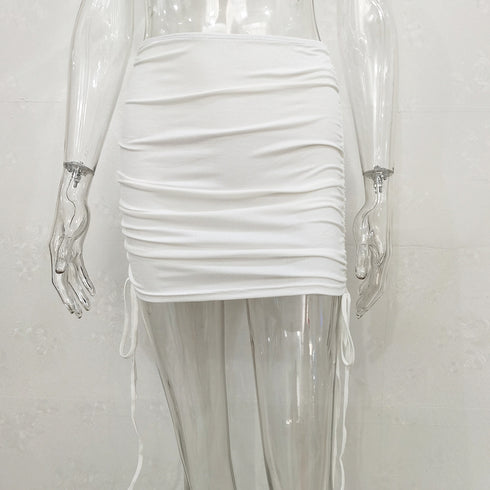 Drawstring Versatile Wrap Hip Skirt Women's Dress - ROUTINE FASHION