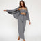 Women's Fashion Solid Color Pajamas Undershirt Three-piece Set - ROUTINE FASHION